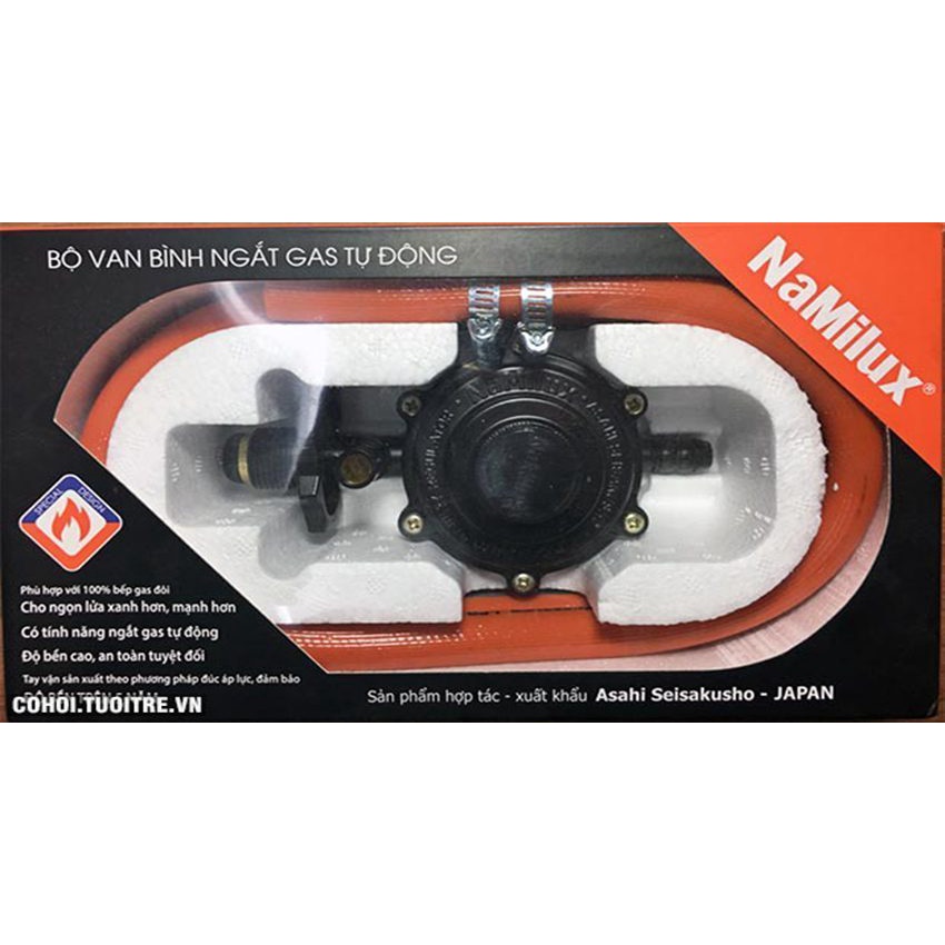Bộ van dây gas Namilux điều áp ngắt gas tự động NA-345S - Hàng chính hãng