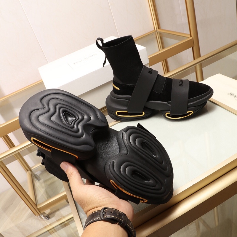 Giày thể thao cổ cao mẫu mới độc đáo cho nam thương hiệu Balmain cao cấp