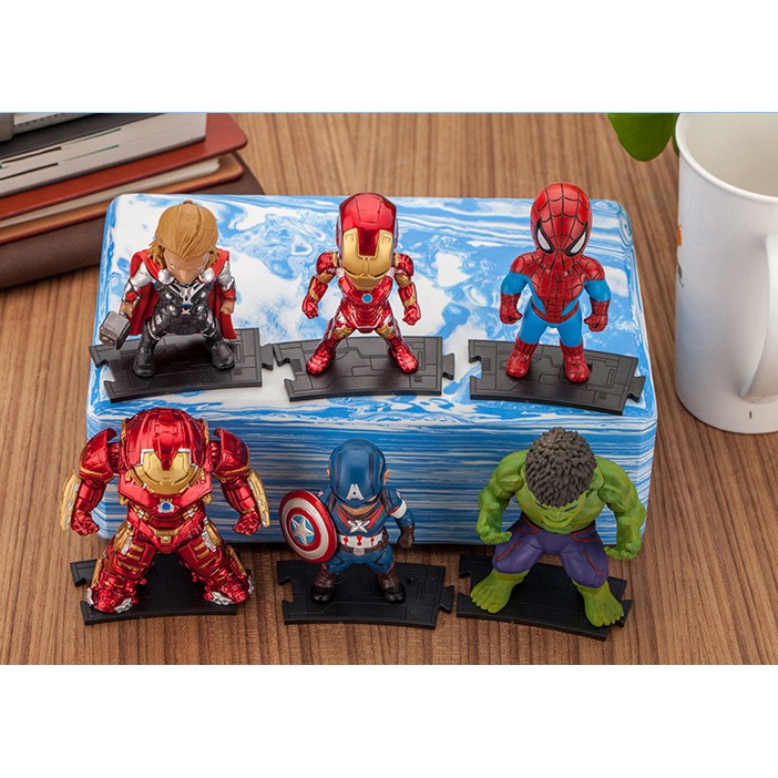 Bộ mô hình để bàn Marvel 6 siêu anh hùng The Avenger siêu đẹp - Mô hình mini siêu anh hùng