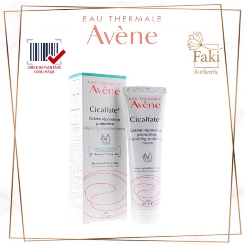 Avene Cicalfate Re'paratrice Cream  Kem dưỡng Avene phục hồi, làm sẹo 40ml &amp; 100ml