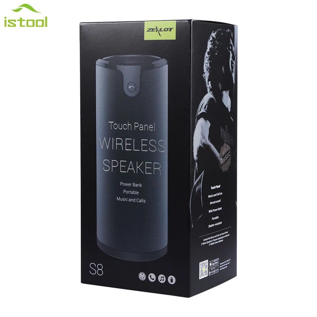 Loa Bluetooth Cảm Ứng Zealot S8 Kiêm Pin Dự Phòng 4000Mah - Tặng Kèm Bao Silicon Bảo Vệ Loa - Hoàng Yến Computer