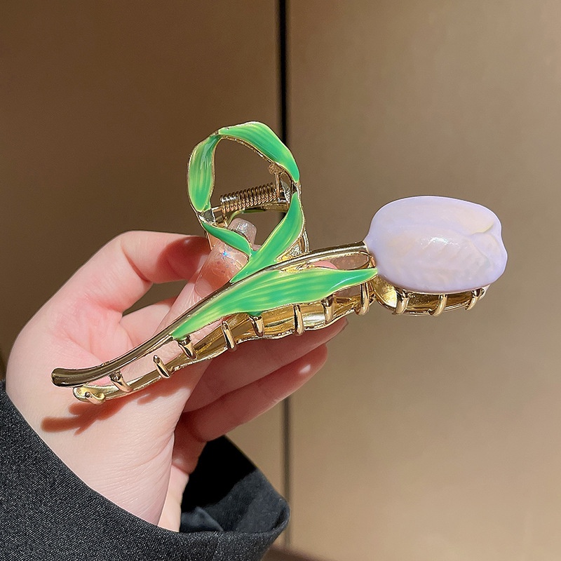 Kẹp Tóc Hoa Tulip Phong Cách Hàn Quốc Kiểu Mới 2022