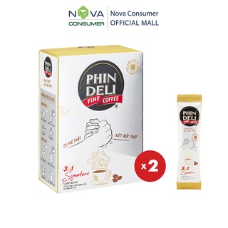 [Combo 2 hộp] Cà Phê Hòa Tan PhinDeli 3in1 Signature (15g x 10 gói x 2 hộp)