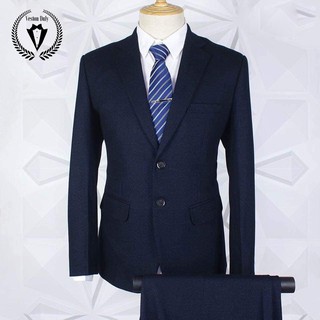 bộ vest nam trung tuổi màu xanh than lịch lãm