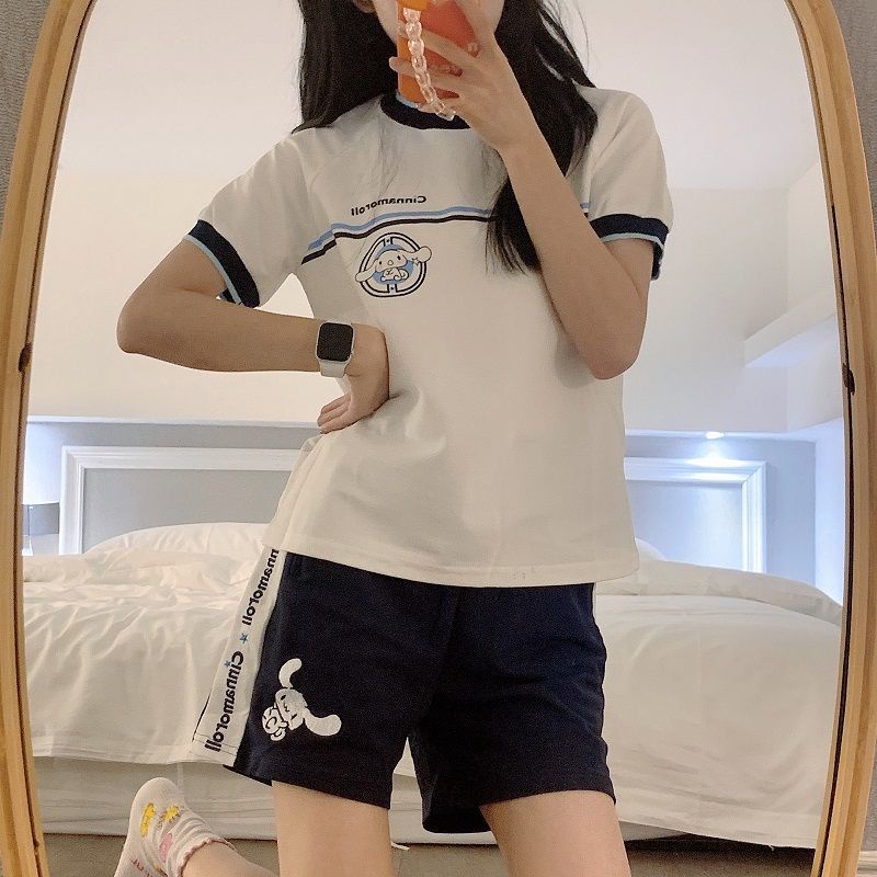 Cinnamoroll sanrio summer sports exercise suit Yugui dog JK uniform student soft sister short-sleeved shorts class uniform school uniform cute girl