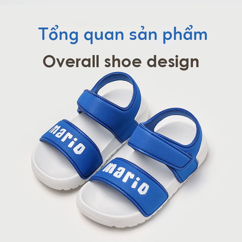 Dép Quai Dán Cho Bé RIGHT EURO QL-1108 Họa Tiết Dễ Thương Sandal Bé Trai Bé Gái Chống Trơn chính Hãng