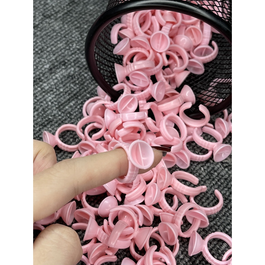 Nhẫn Đựng Keo Nối Mi Loại Phễu Chia Ngăn 100c