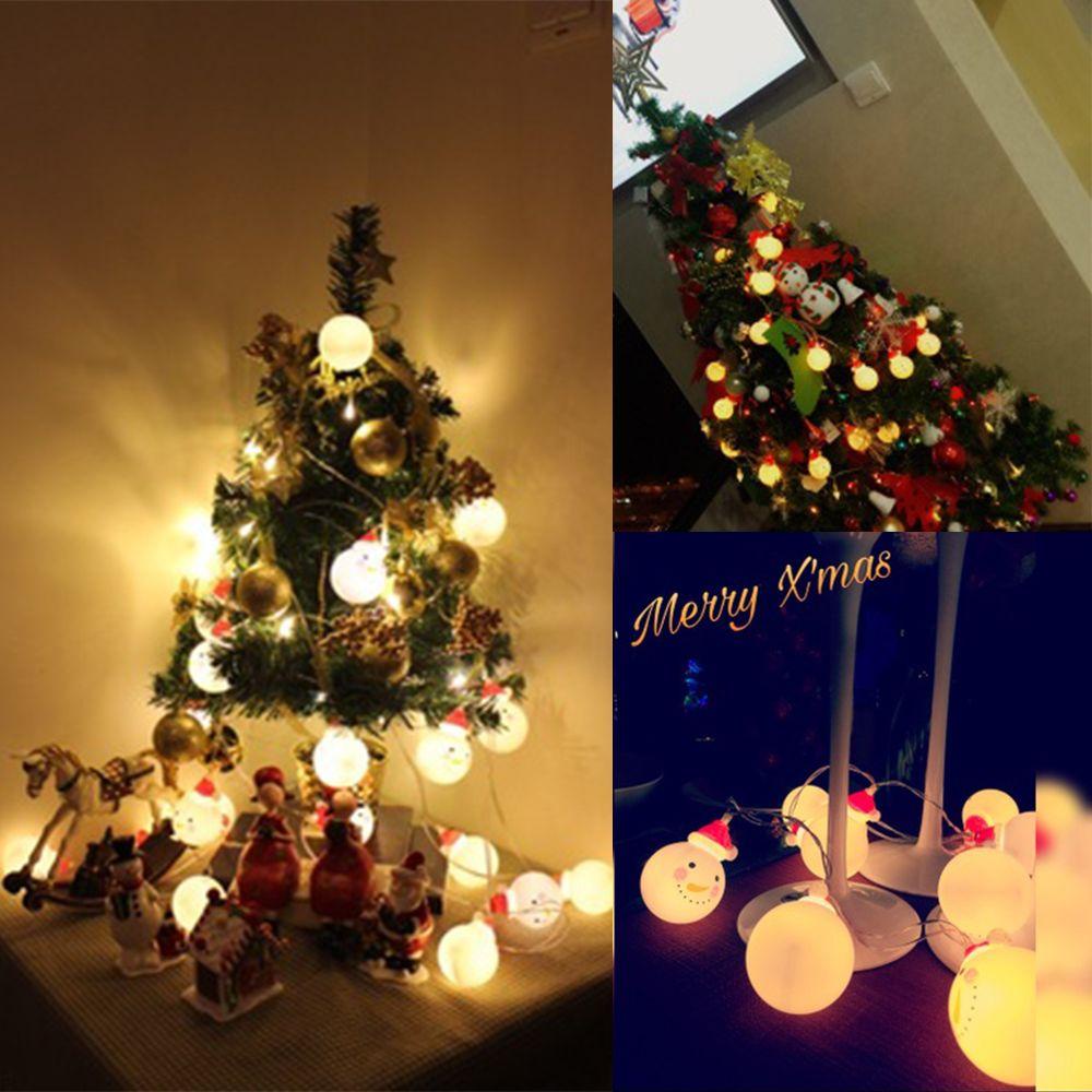Dây Đèn LED 10 Bóng Hình Người Tuyết Trang Trí Giáng Sinh