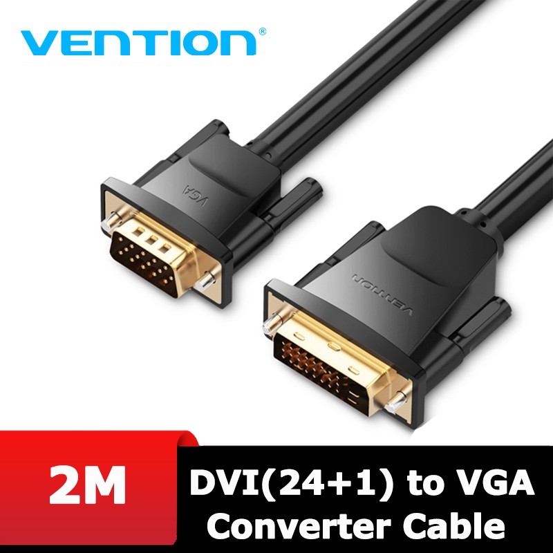 Cáp chuyển đổi DVI (24+1) ra VGA Vention, dài 2m EABBH - BEN