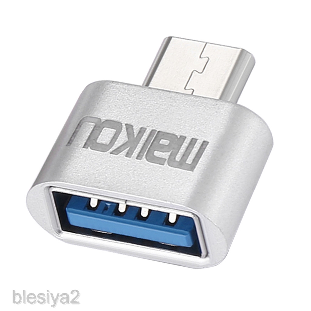 Đầu adapter chuyển đổi USB 3.0 sang USB Type C màu bạc