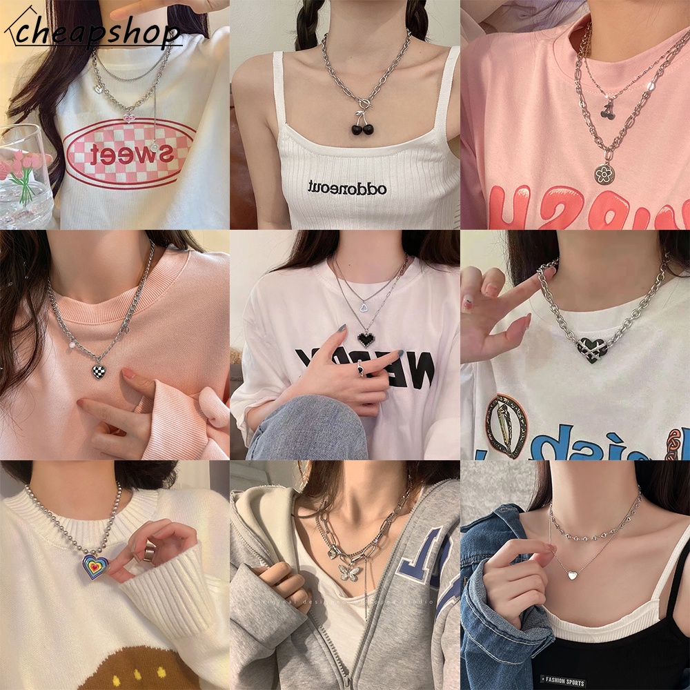 Vòng cổ iF YOU mặt tùy chọn kiểu phong cách Hàn Quốc thời trang cho nữ