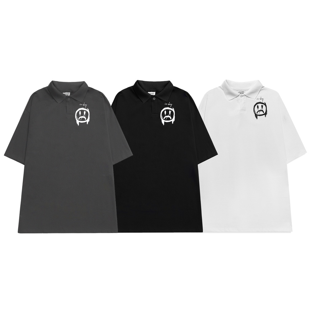 ÁO THUN FF FORM RỘNG POLO IM SAD, VẢI THUN 2 CHIỀU 100% COTTON 250G