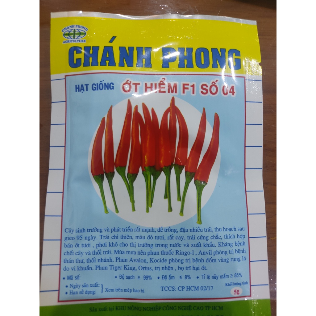Hạt Giống Ớt Hiểm F1 Số 04 Chánh Phong (GOLD)