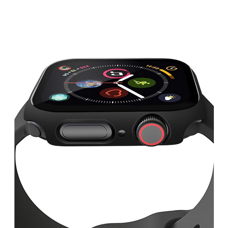 Ốp Case Thinfit &amp; Kính Cường Lực cho Apple Watch Series 7.