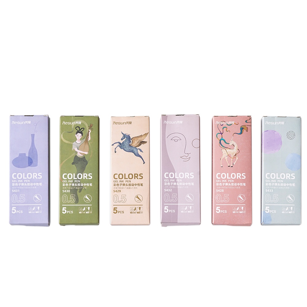 Set 5 Bút Bi INFEEL.ME Ngòi 0.5mm Nhiều Màu Sắc