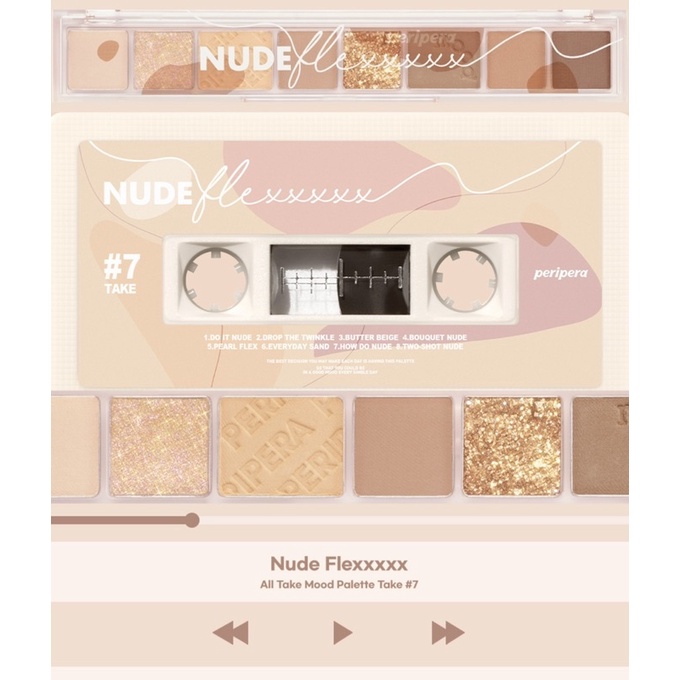 peripera - All Take Mood Palette “07 Nude Flexxxxx” | bảng phấn mắt màu nude