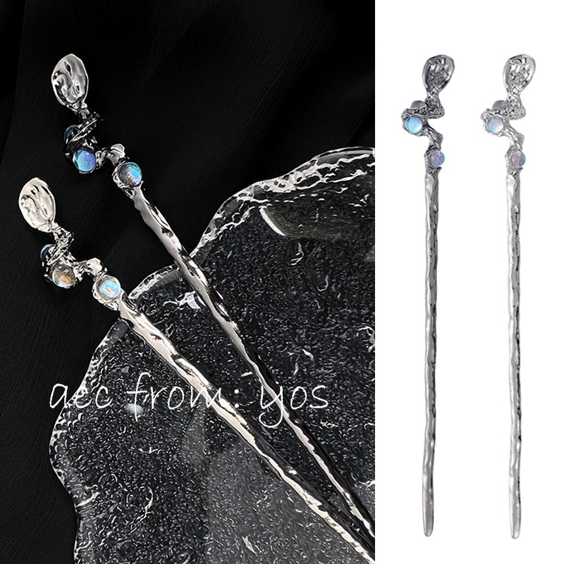 Trâm Cài Tóc Cổ Trang Trung Hoa Chất Liệu Kim Loại Đính Đá Cao Cấp Cho Nữ YOS