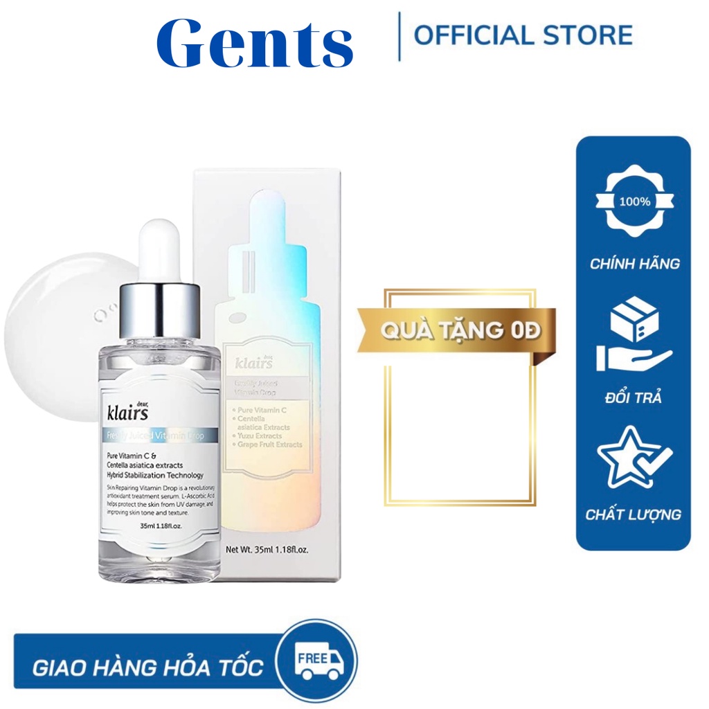 Tinh Chất Serum Vitamin C Klairs Freshly Juiced Dưỡng Sáng Trẻ Hóa Da 35ML ( HÀNG CÔNG TY ) GentsOfficialStore
