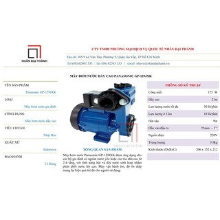 Máy bơm đẩy cao Panasonic GP-200JXK