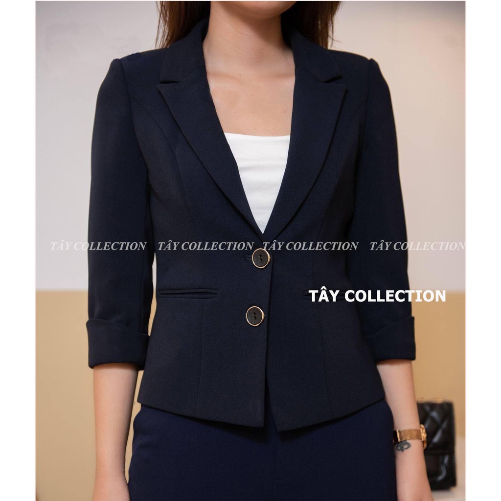 Áo vest công sở nữ 2 lớp cao cấp TÂY COLLECTION, vải mịn đẹp, form chuẩn, mặc tôn dáng và sang trọng
