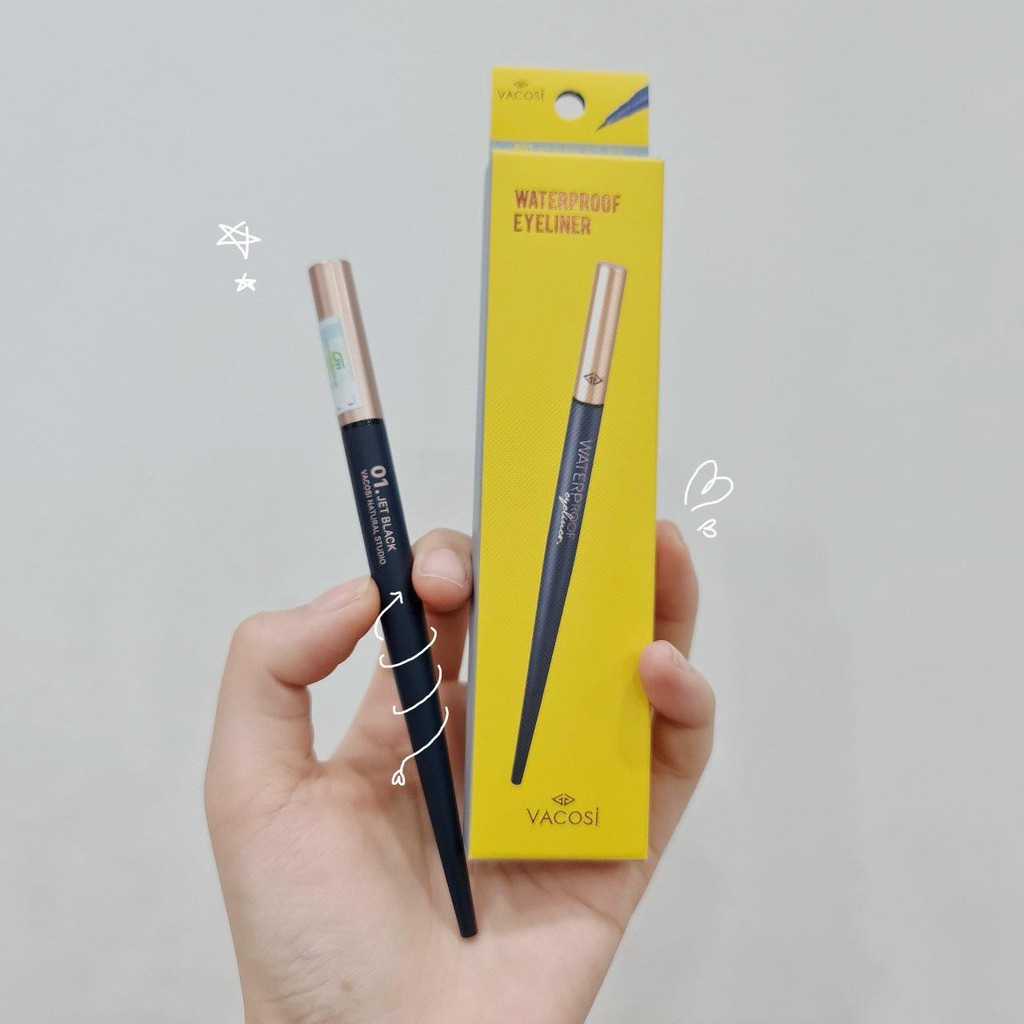 Bút Kẻ Mắt Nước Waterproof Eyeliner Pen 5ml Siêu Lì Sắc Mảnh - VACOSI