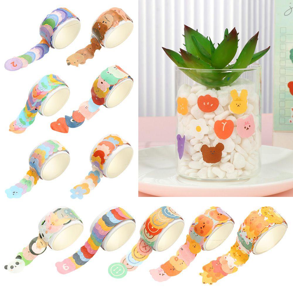 Băng Keo Giấy In Họa Tiết Dễ Thương Dùng Trang Trí Sổ Tay/ Nhật Ký DIY