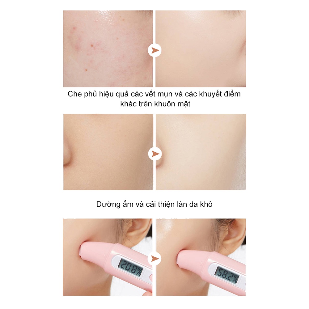 Bb&cc cream / kem nền dạng lỏng đầu nấm che khuyết  mịn màng trang điểm tự nhiên lâu trôi 15g chống nắng air cushion
