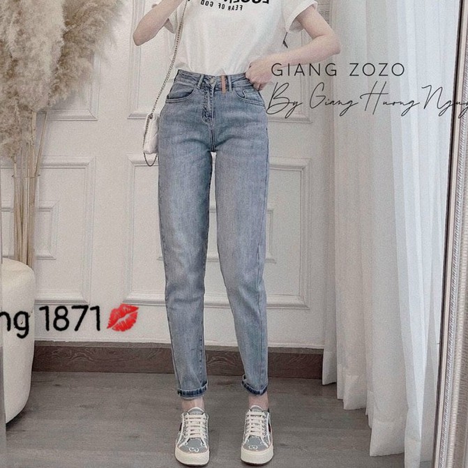 Quần Jean Nữ Ống Suông Chất Vải Co Dãn Cao Cấp - Fullsize S M L