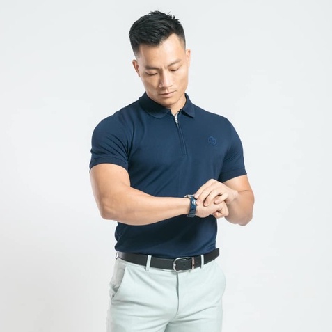 Áo polo nam cổ bẻ kéo khóa thể thao polo Gym Max chính hãng thun cá sấu 4 chiều