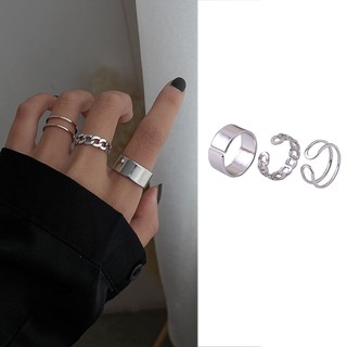 Set 3 bộ nhẫn phong cách Hàn Quốc cá tính năng động