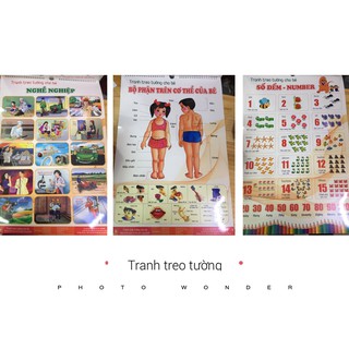 BỘ TRANH TREO TƯỜNG VỀ THẾ GIỚI XUNG QUANH 14 CHỦ ĐỀ CHO BÉ