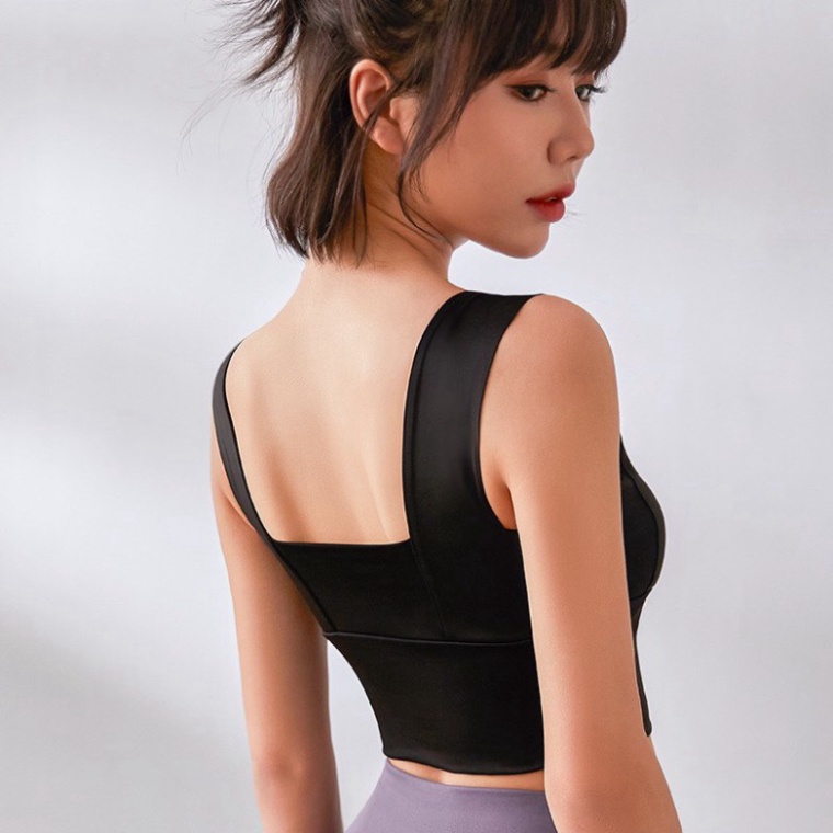 Áo Bra Nữ Tập Gym Yoga Croptop 2 Dây Bản To Nâng Có mút Ngực Thể Thao LUHAZO T3 MTKWX TK3T301