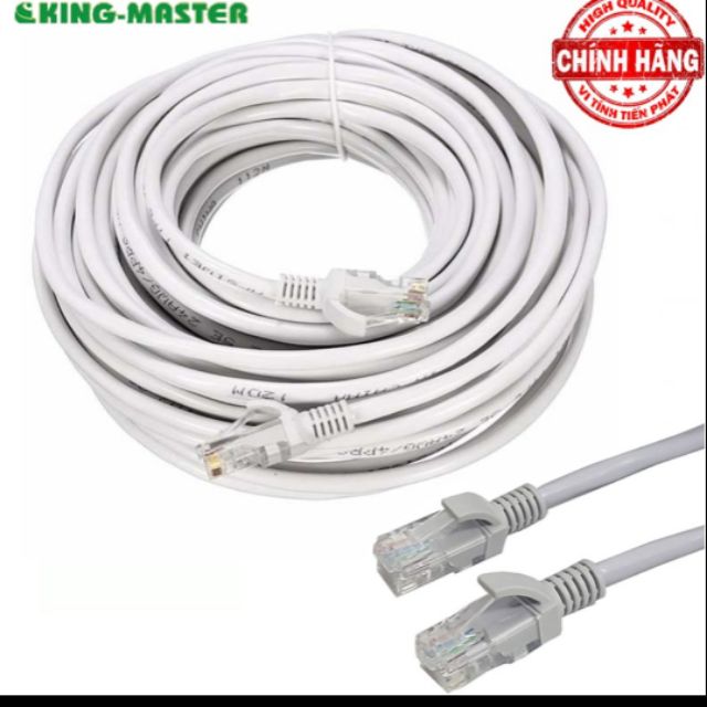 Dây cáp mạng LAN Internet bấm sẵn KingMaster dài 15m chuẩn cat 5e