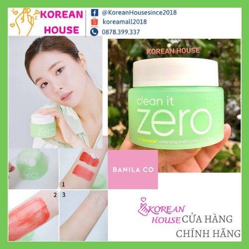 (Chính hãng) SÁP TẨY TRANG CLEAN IT ZERO PORE CLARIFYING_BANILA CO