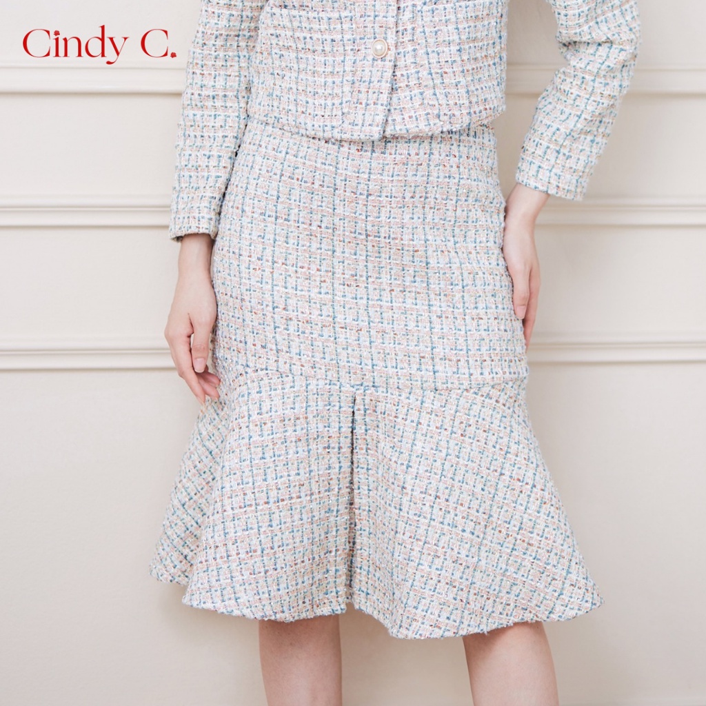 Set Áo Khoác Và Chân Váy Bunny CINDY C Chất Dạ Tweed Sang Trọng, Nữ Tính S21834/S21835