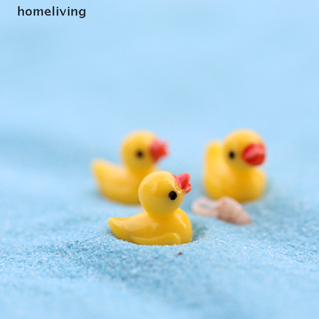 Bộ 6 Tượng Vịt Vàng Dùng Trang Trí Tiểu Cảnh