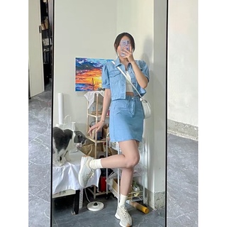 🔹SET ÁO JEAN+ CHÂN VÁY DENIM🔹