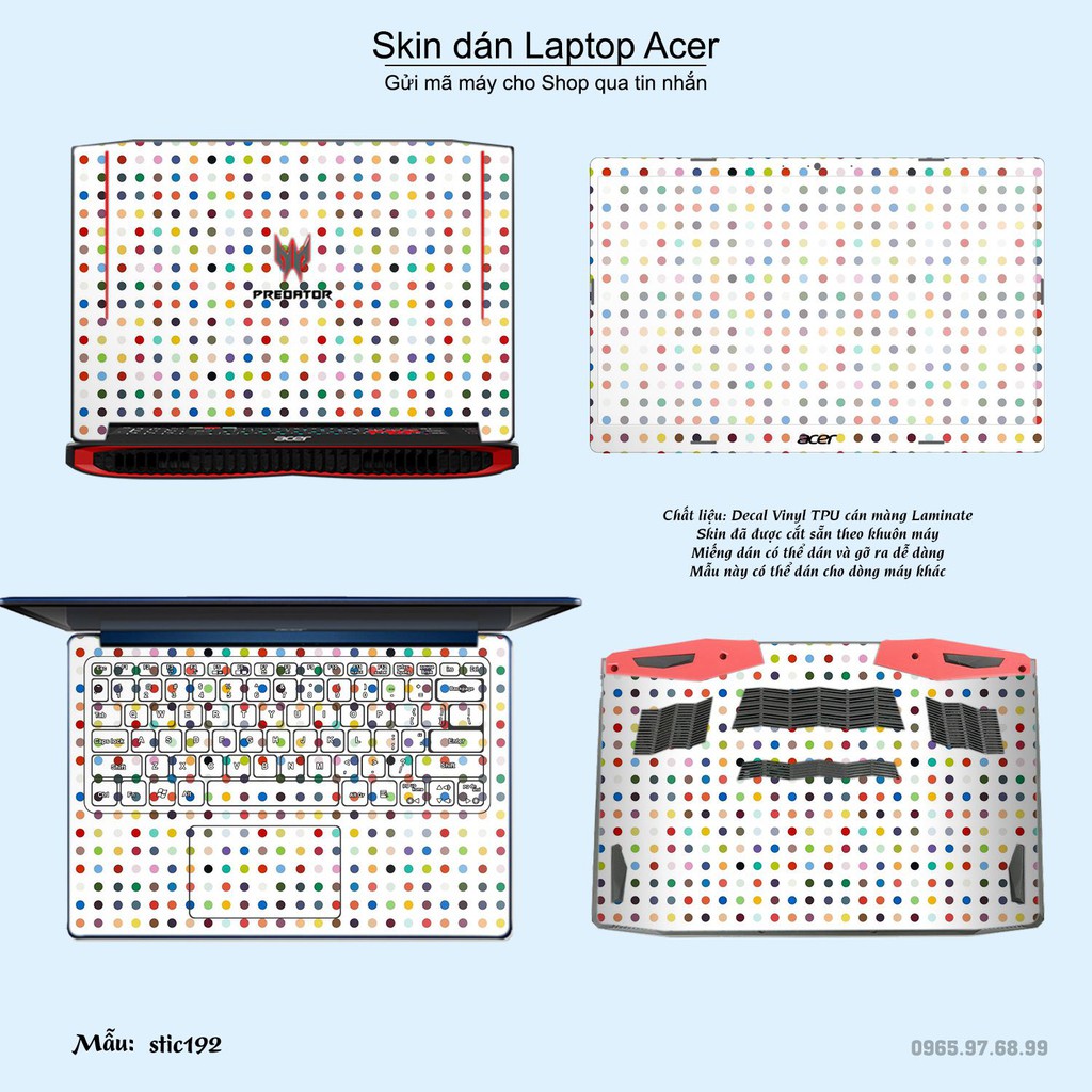 Skin dán Laptop Acer in hình Hoa văn sticker _nhiều mẫu 32 (inbox mã máy cho Shop)