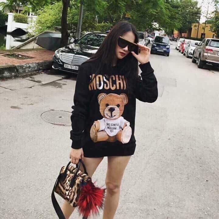 Áo thun da cá hot trend gấu mochin0 (kèm ảnh thật )