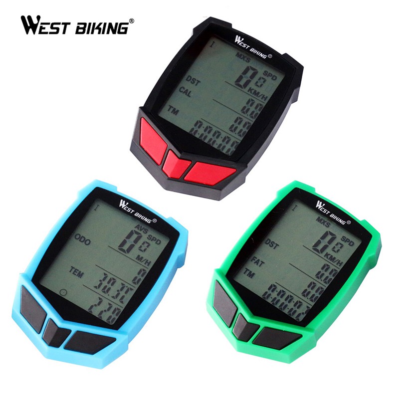 Đồng Hồ Đo Tốc Độ WEST BIKING 20 Chức Năng Loại Có Dây/Không Dây Tùy Chọn Dành Cho Xe Đạp