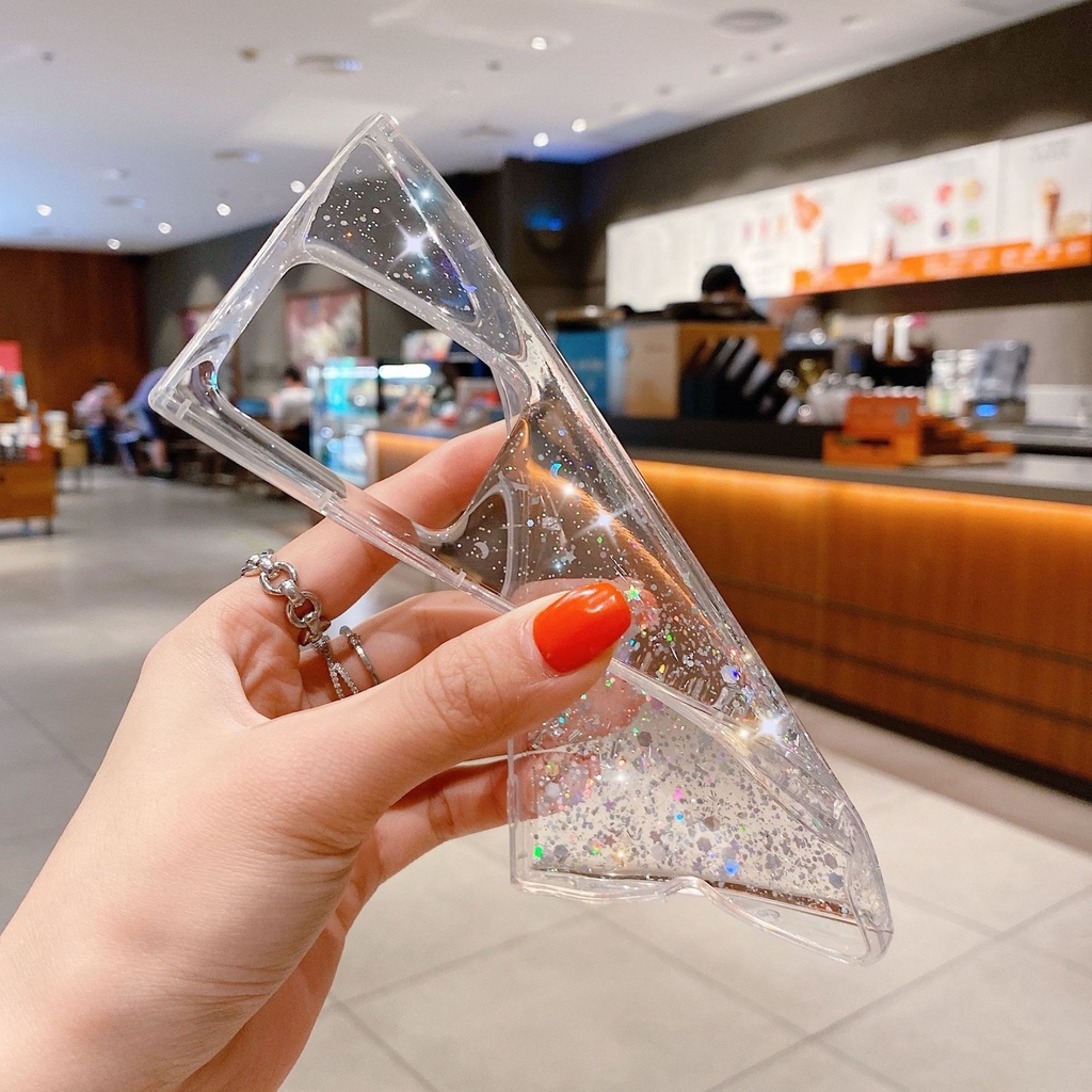 Ốp Điện Thoại Epoxy Phối Kim Tuyến Lấp Lánh Cho HUAWEI P50 P40 P30 P20 Pro