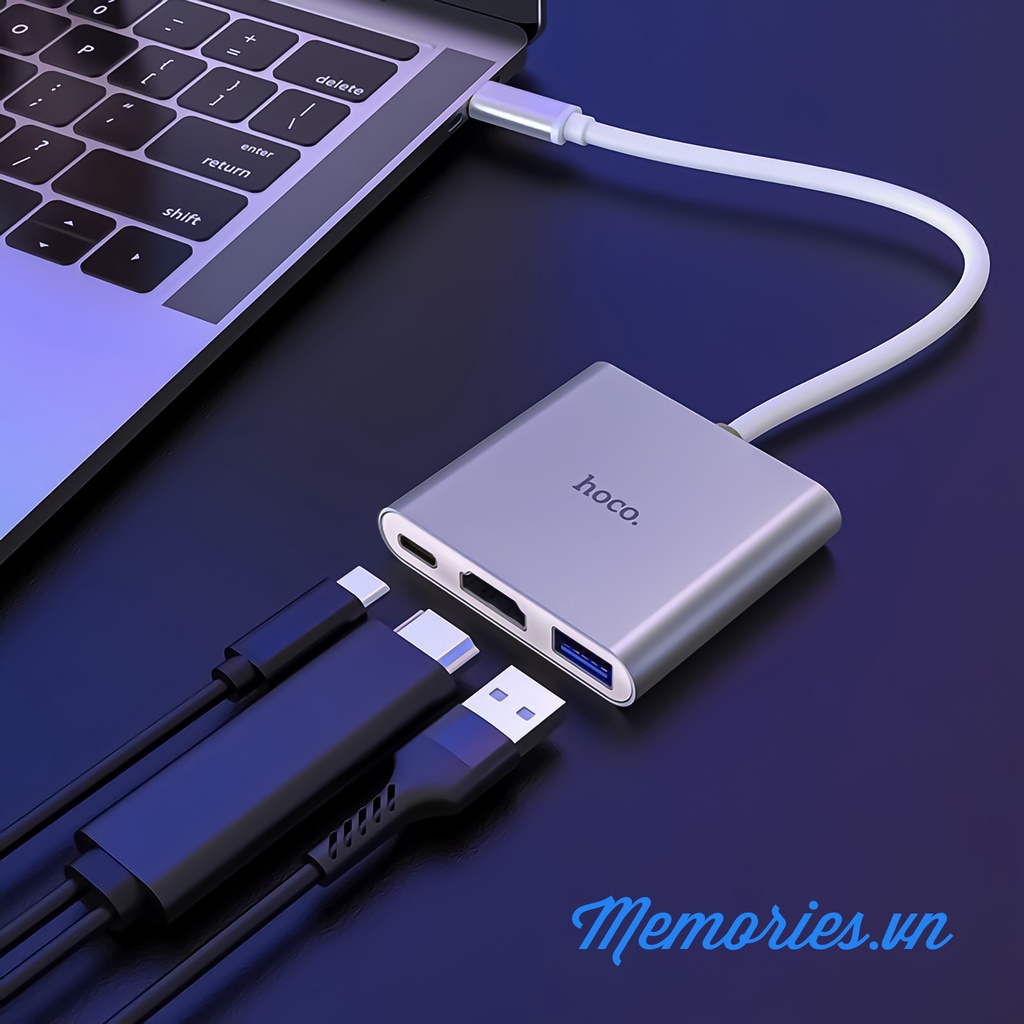 Hub chuyển Hoco HB14, UA15 (HDMI, USB 3.0, TYPE-C, Lightning) - Chính hãng chất lượng cao (Macbook, iPhone, Android)