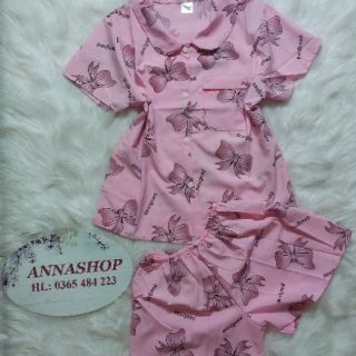 BỘ PIJAMA KATE LỤA NƠ (Hình kèm video thật)