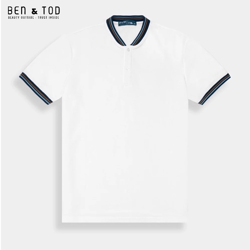 Áo thun nam cổ tròn BEN&amp;TOD R1210BB084 vải cotton, da cá, cao cấp, nam tính, trẻ trung, thanh lịch