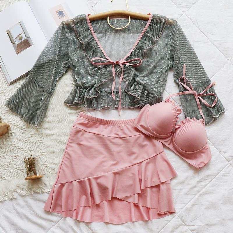 Bộ Đồ Bơi Ba Mảnh Thiết Kế Cỡ Nhỏ Thời Trang Quyến Rũ Cho Nữ