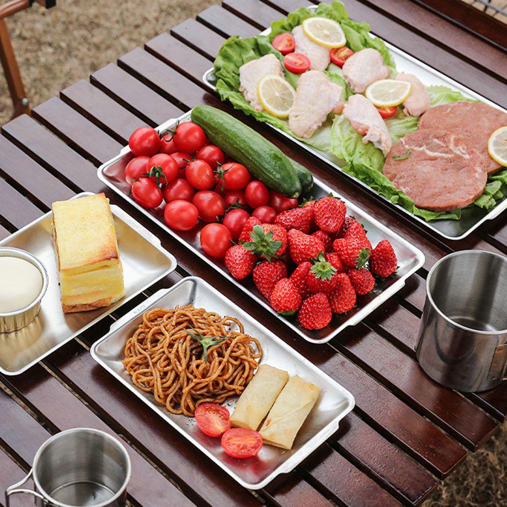 VANES1 Khay Hấp Bánh Chống Dính Hình Chữ Nhật Tiện Dụng Khi Đi Cắm Trại