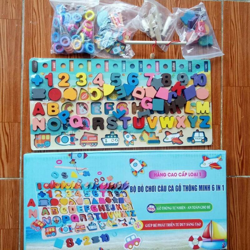 Đồ Chơi Câu Cá 7IN1 Và Câu Cá 8in1 Học Số Học Chữ Học Hình Kèm Câu Cá Năm Châm