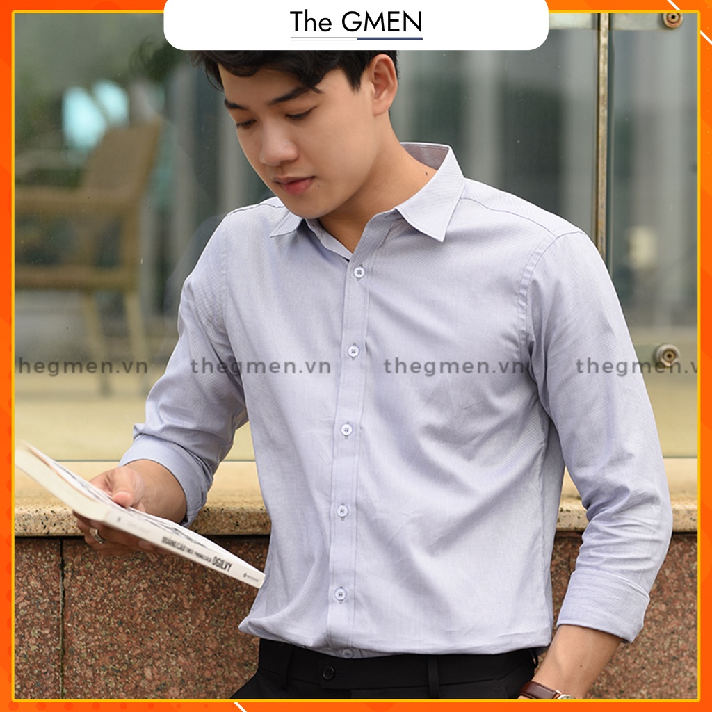 [Giảm 10% Mã SKMLTSM12] Áo sơ mi nam dài tay The GMEN Hạt gạo chống nhăn thoáng mát, bề mặt dệt tổ ong độc đáo | BigBuy360 - bigbuy360.vn