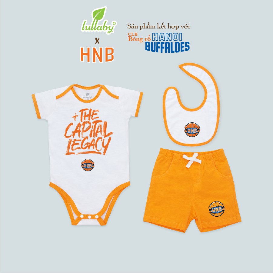 Lullaby x HNB HNB02 Set body vai chồm + quần đùi + yếm