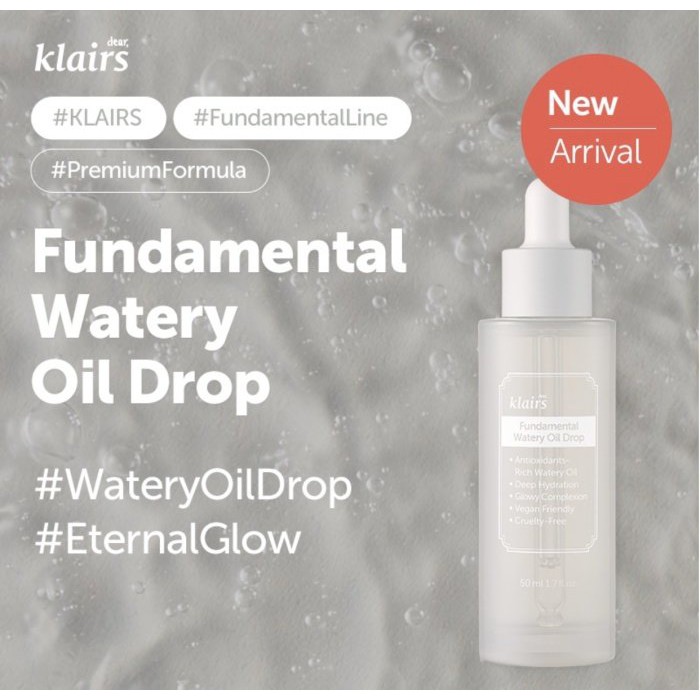 Tinh Chất Dưỡng Ẩm Chuyên Sâu Ngăn Ngừa Lão Hóa Klairs Fundamental Watery Oil Drop 50ml - Khongcoson